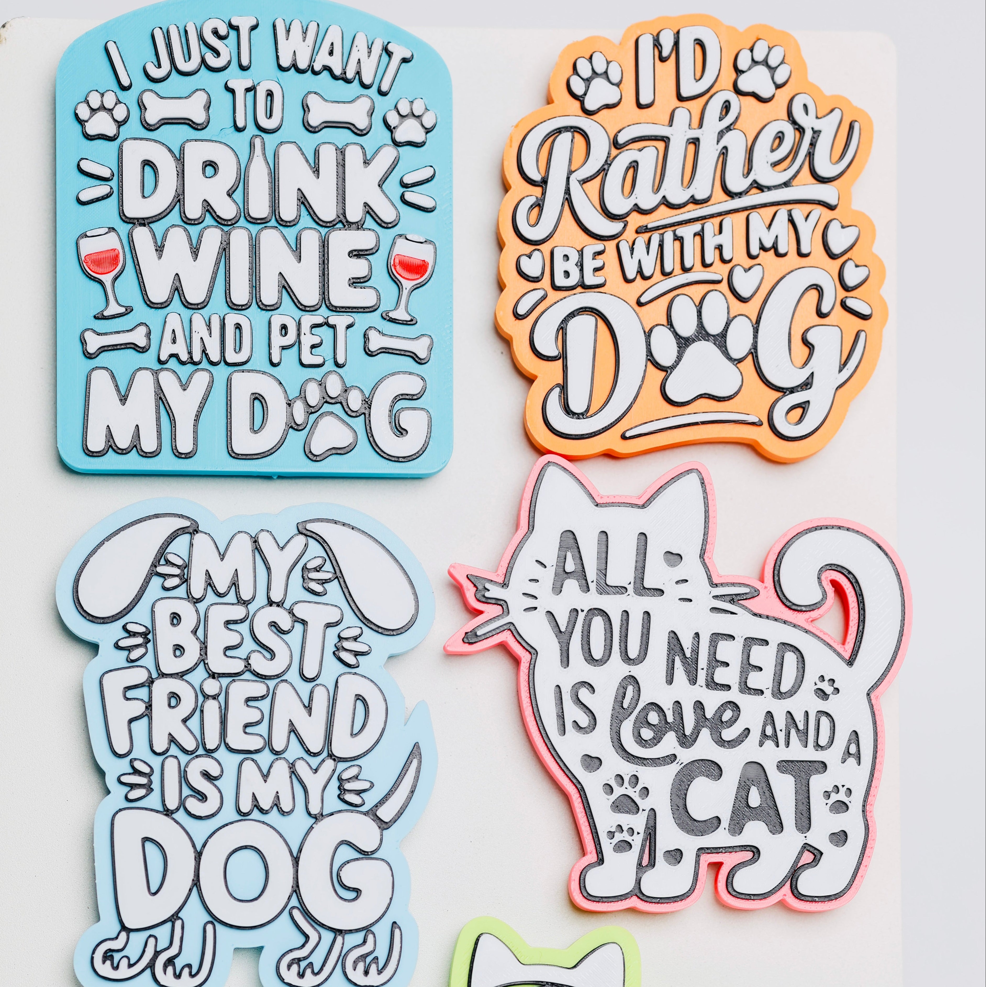 I’d Rather Be With My Dog - Fridge Magnet