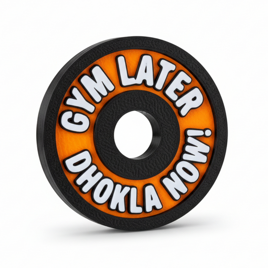 Gym Later, Dhokla Now – Fridge Magnet