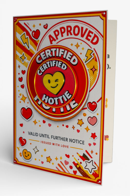 Love Edition Cardies – Certified Hottie Valentine’s Card